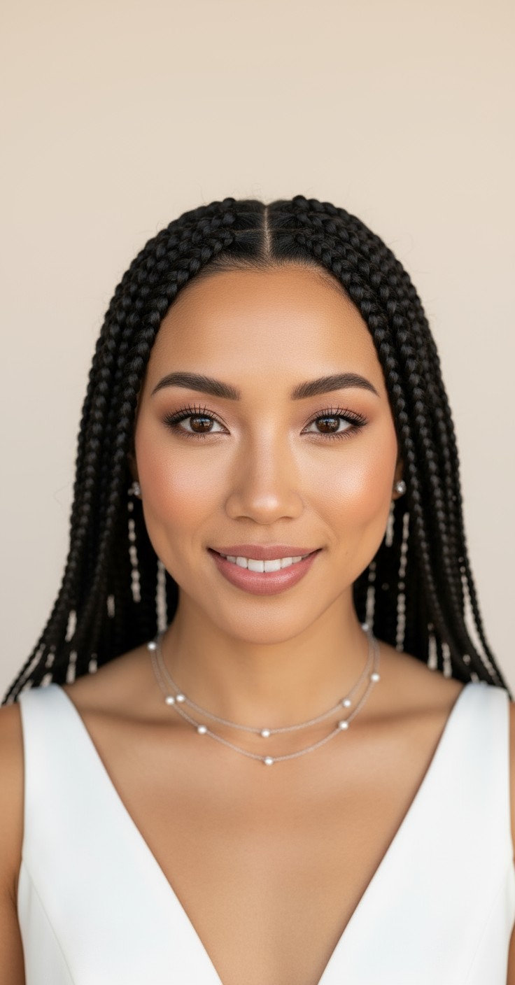 After Medium Sized Box Braids